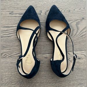 Candela Blue Suede Burton Flats. Size 7. Great condition